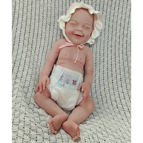 45cm Full Body Silicone Reborn Baby Dolls Flexible 3.1kg Silicone Baby Doll Girl - Picture 7 of 8